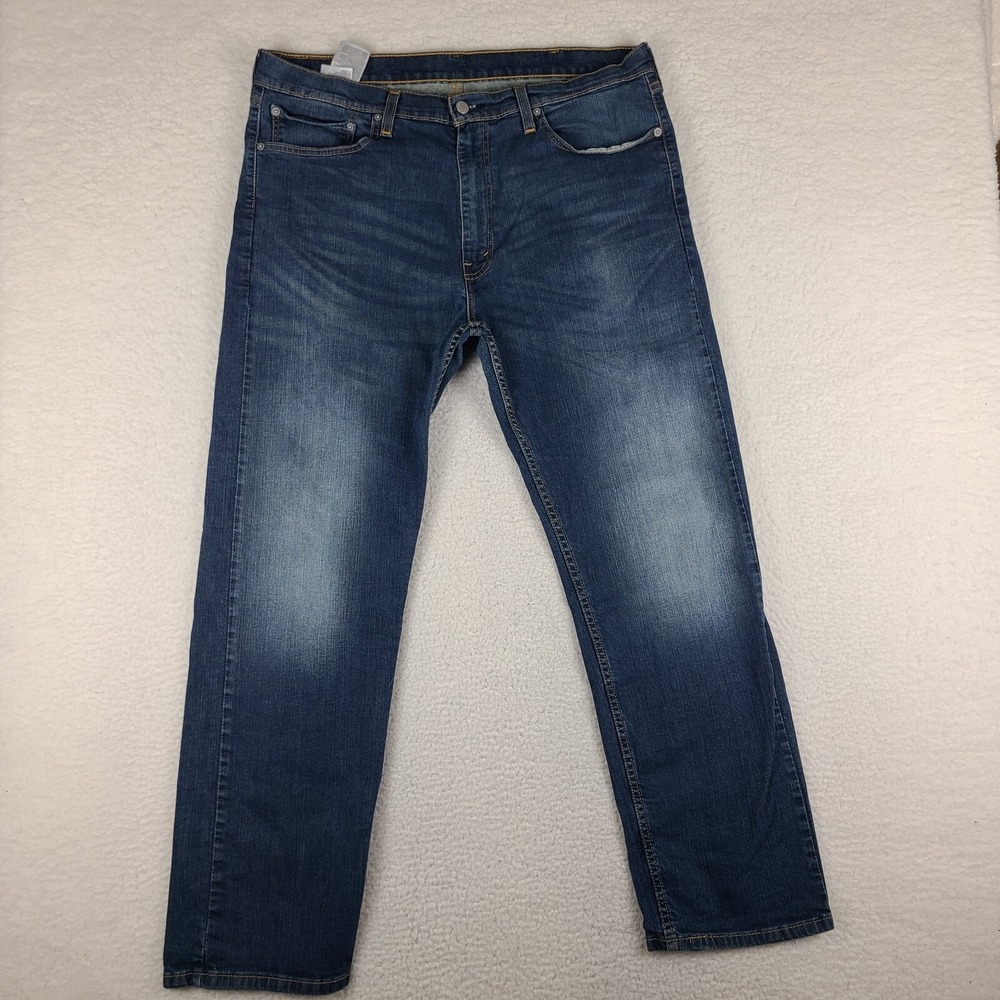 Levi's 505 Jeans Mens 38x32‎ Blue Regular Fit Straight Leg Waterless Fits 38x30